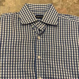 Tom Ford Men’s Gingham Dress Shirt